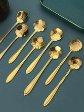 Load image into Gallery viewer, Gold Flower Tea &amp; Coffee Spoon
